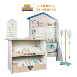 Bộ đồ chơi bác sĩ phòng khám bệnh cho bé 101.5cm bằng gỗ cao cấp toystore FUDAER
