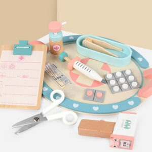 Bộ đồ chơi bác sĩ bằng gỗ cho bé toystore FUDAER khay đồ y tế cao cấp cho bé