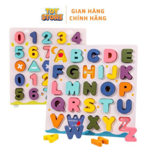 Bộ bảng chữ cái bằng gỗ ABC toystore FUDAER đồ chơi giáo dục sớm tiếng anh cho bé