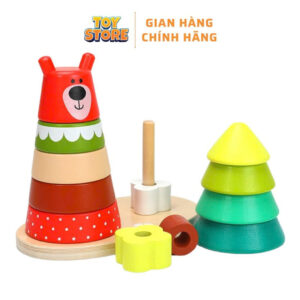 Bộ đồ chơi xếp hình hoạ tiết gấu đỏ toystore FUDAER rèn luyện trí nhớ và khéo léo cho bé