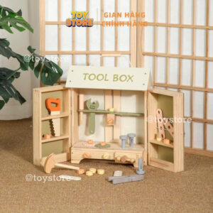 Bộ đồ chơi vali dụng cụ cơ khí to 37cm gỗ nhiều màu sắc toystore FUDAER bộ dụng cụ sửa chữa cho bé