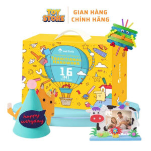 Bộ đồ chơi thủ công cắt dán 3 cấp độ FUDAER bao gồm 16 set tạo thành phẩm rèn luyện tay mắt cho bé