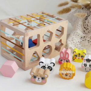 Bộ đồ chơi thông minh hộp thả khối hình động vật bằng gỗ cho bé toystore FUDAER đồ chơi montessori giáo dục cho trẻ