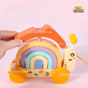 Bộ đồ chơi ốc sên xếp chồng bằng gỗ cho bé FUDAER