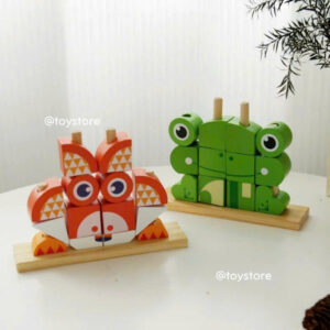 Bộ đồ chơi montessori xếp hình động vật 3D bằng gỗ toystore FUDAER đồ chơi sáng tạo cho bé
