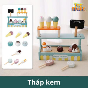 Bộ đồ chơi quầy kem kabi bằng gỗ cao cấp cho bé toystore FUDAER