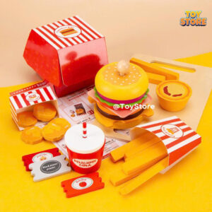 Bộ đồ chơi hamburger kèm đồ ăn nhanh toystore Fudaer set đồ ăn nhanh cho bé