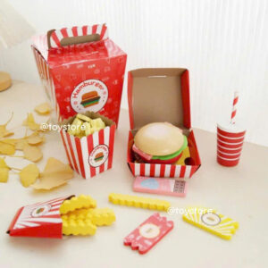 Set đồ chơi đồ ăn nhanh bằng gỗ toystore FUDAER đồ chơi hamburger, khoai tây chiên đáng yêu cho bé