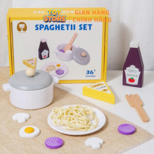 Bộ đồ chơi nấu ăn mỳ ý bằng gỗ cho bé toystore FUDAER