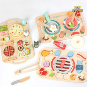Bộ đồ chơi khay đồ ăn, nấu ăn bằng gỗ cho bé toystore FUDAER