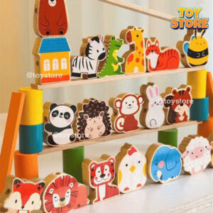 Bộ đồ chơi xếp động vật cân bằng bằng gỗ cao cấp cho bé toystore FUDAER