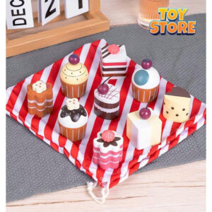 Bộ đồ chơi bánh ngọt gỗ toystore FUDAER bánh cupcake cho bé