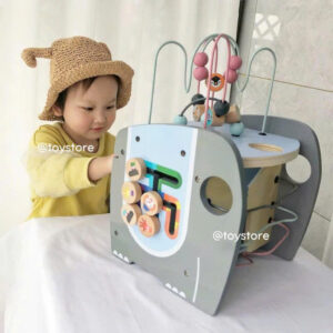 Bộ đồ chơi hộp bận rộn cỡ lớn busy box bằng gỗ cao cấp cho bé toystore FUDAER giáo cụ montessori hỗ trợ tay mắt cho bé